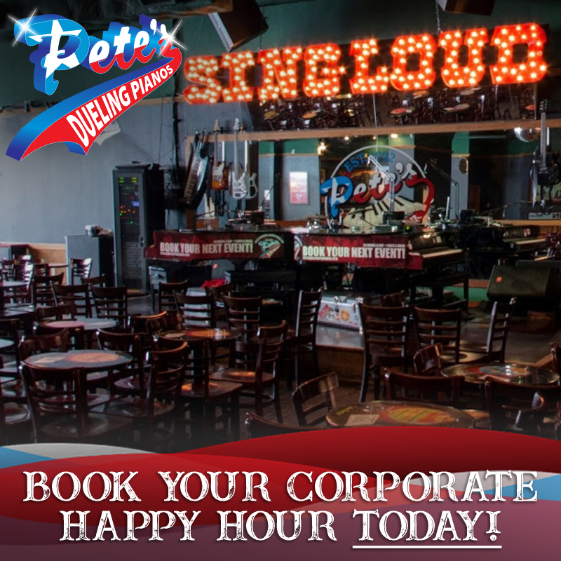 Happy Hour? Come see us! Open Sunday - Thursday for Private Happy Hour Parties. Open for normal show Fridays &amp; Saturdays! Contact Hannah for private bookings @ hannah@petesduelingpianobar.com #happyhour #peteshouston #cheers #corporateevents #singloud