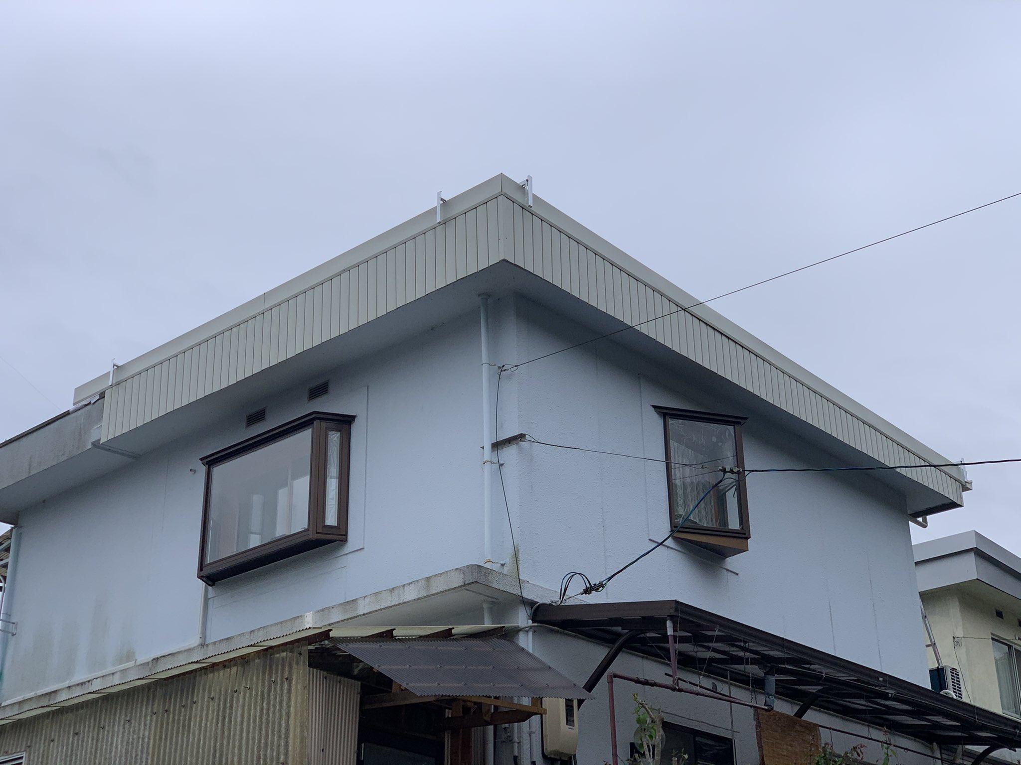 広島県で雨樋屋根外壁の雨漏り修理してます大下板金所大下 寛明 防水屋根から 板金屋根に変更してます ホームページ T Co 3gaq7ztyez 広島県府中市 福山市 尾道市 三原市 世羅 福山市新市町 福山市駅家町 福山市神辺 雨漏り 雨樋 雨水