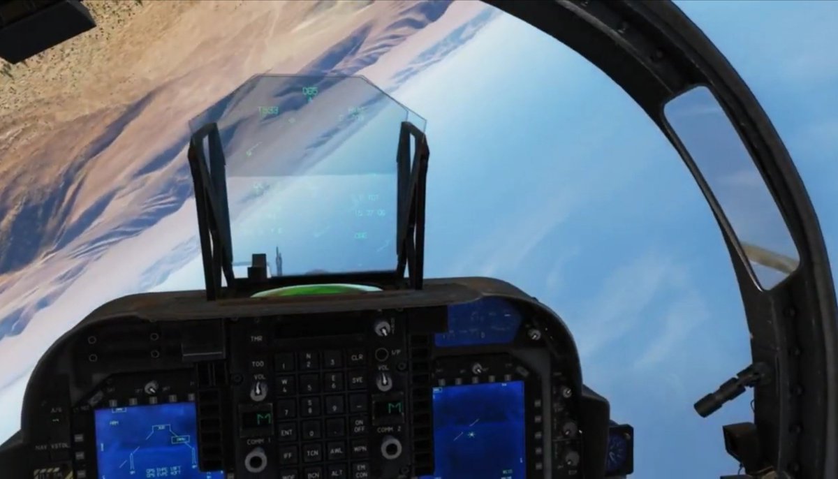 FLOANVirtual's tweet photo. #AV8BIICombatReady (Pursuit by Northrop F-35A) ⚔ #NellisAFB (#KLSV #Nevada) 🇺🇸 Base de operaciones para el adiestramiento de nuestra #NovenaEscuadrillaVirtual 🇪🇸✈️#VSOG @IVAOES 🇪🇸 con el avión cazabombardero Boeing AV8B Harrier II ✈ del #VMAT203 "Hawks" 🦅 en #DCS ⚔✈️ https://t.co/2w3cxp5KPR