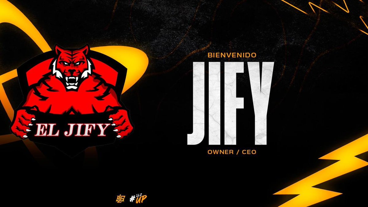 slz_esports's tweet photo. #NEWSLZ // @soyeljify 
Hacemos oficial la presentación en el equipo a nuestro OWNER | CEO ⚡️
JIFY, gracias por establecer esta gran familia y dar grandes oportunidades hacia el team, es un placer tenerte en el  equipo. ¡SLZ ON TOP!
 Bienvenido a tu familia SLZ. 
#SLZUP
#SLZROSTER https://t.co/LBiqNTxO0V