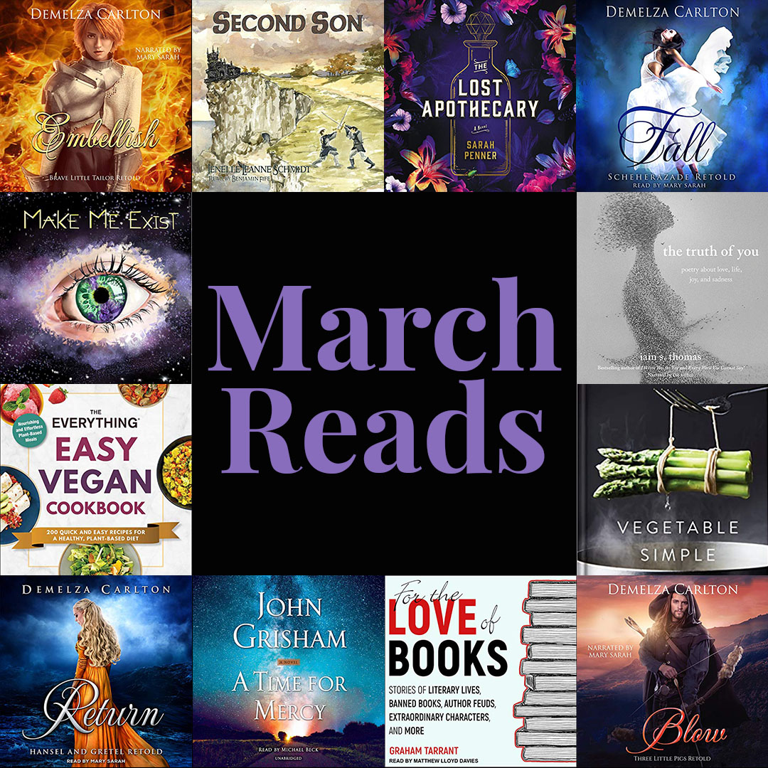 AudiobookL's tweet photo. One of my favorite months of reading!  

#secondson #thelostapothecary #thetruthofyou #makemeexist #vegetablesimple #atimeformercy #fortheloveofbooks @DemelzaCarlton  @JenelleLSchmidt  @sl_penner @realiainsthomas  @EdemAwumey @ericripert @JohnGrisham https://t.co/biEPQLRKvP