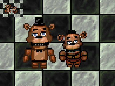 KupaProdukcje's tweet photo. Fazbear Freddy przeszedł lekki redesign żebyśmy zmieścili się w nowej rozdzielczości. https://t.co/7py4h7CHLL