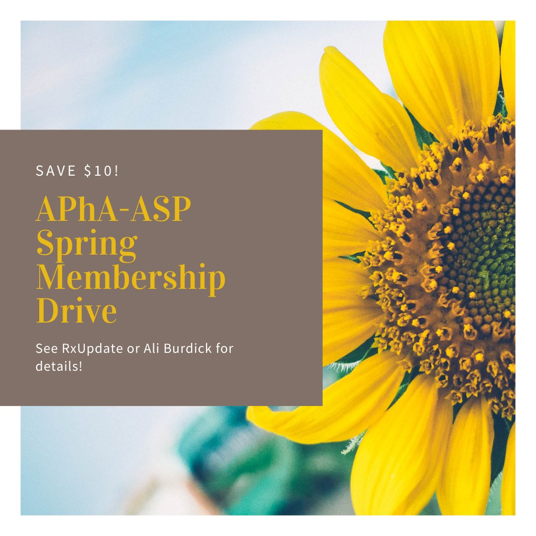 uf_aphaasp's tweet photo. Calling all Student Pharmacists!
Join APhA-ASP for the 2021-2022 School year and save $10.  This special rate ends May 1st!
See an E-Board member or RxUpdate for details! https://t.co/XSMTVO3BSO