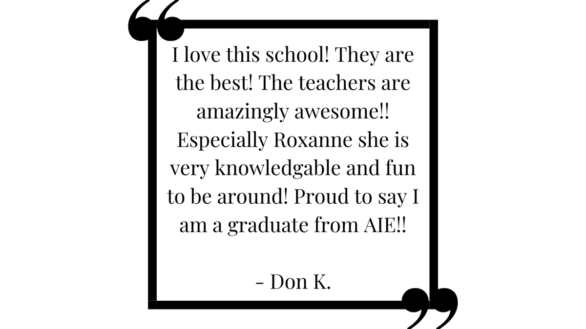 AIEElectrology's tweet photo. We love hearing from past and present students! Thinking about starting a career in Electrology? Call or text Director, Ron Davis, at 310-754-6920 to learn more #electrologyschool #electrolysis #35yearsandcounting https://t.co/J0d4HHwhgp