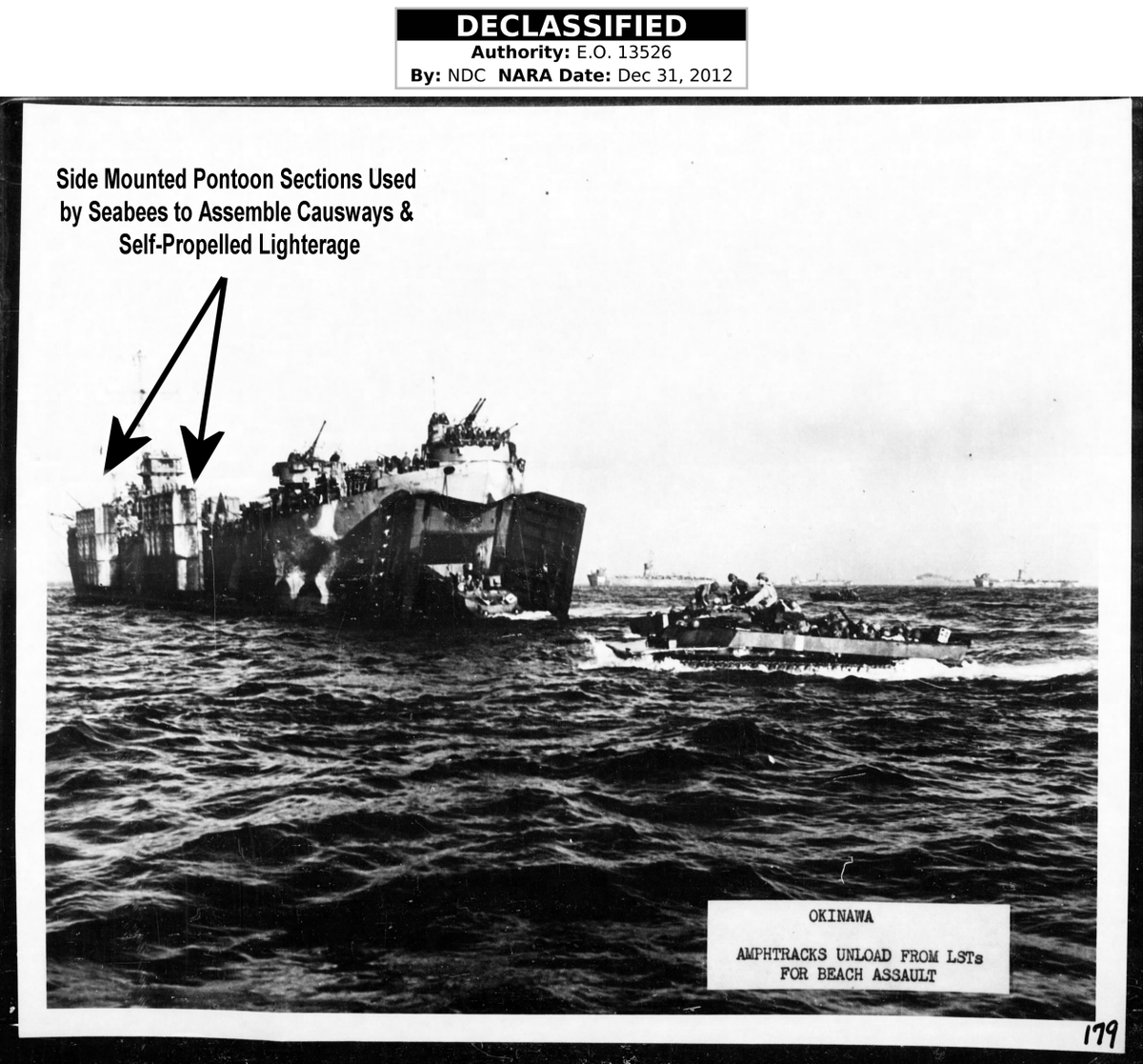 ...at 1710 and 1714 there in the war diary.The skipper of USS Pakana is trying -hard- to separate shoot down of Bazzell's FM-2 from the destruction of the gasoline barges. He is also describing pontoon lighterage w/55-gal drums as gasoline barges - they're not the same!20/