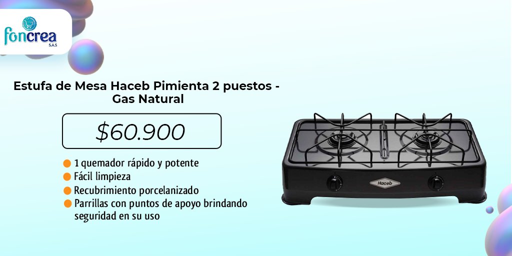 Con esta espectacular estufa, cocinar será pan comido; además de otorgarle una hermosa estética a tu hogar por su color uniforme ¿Qué esperas para llevarla y disfrutar de sus beneficios? ¡Vamos a comprar! 🤩✨
#foncrea #cocina
https://t.co/TNybOmEbfz https://t.co/6sXRis1uGV