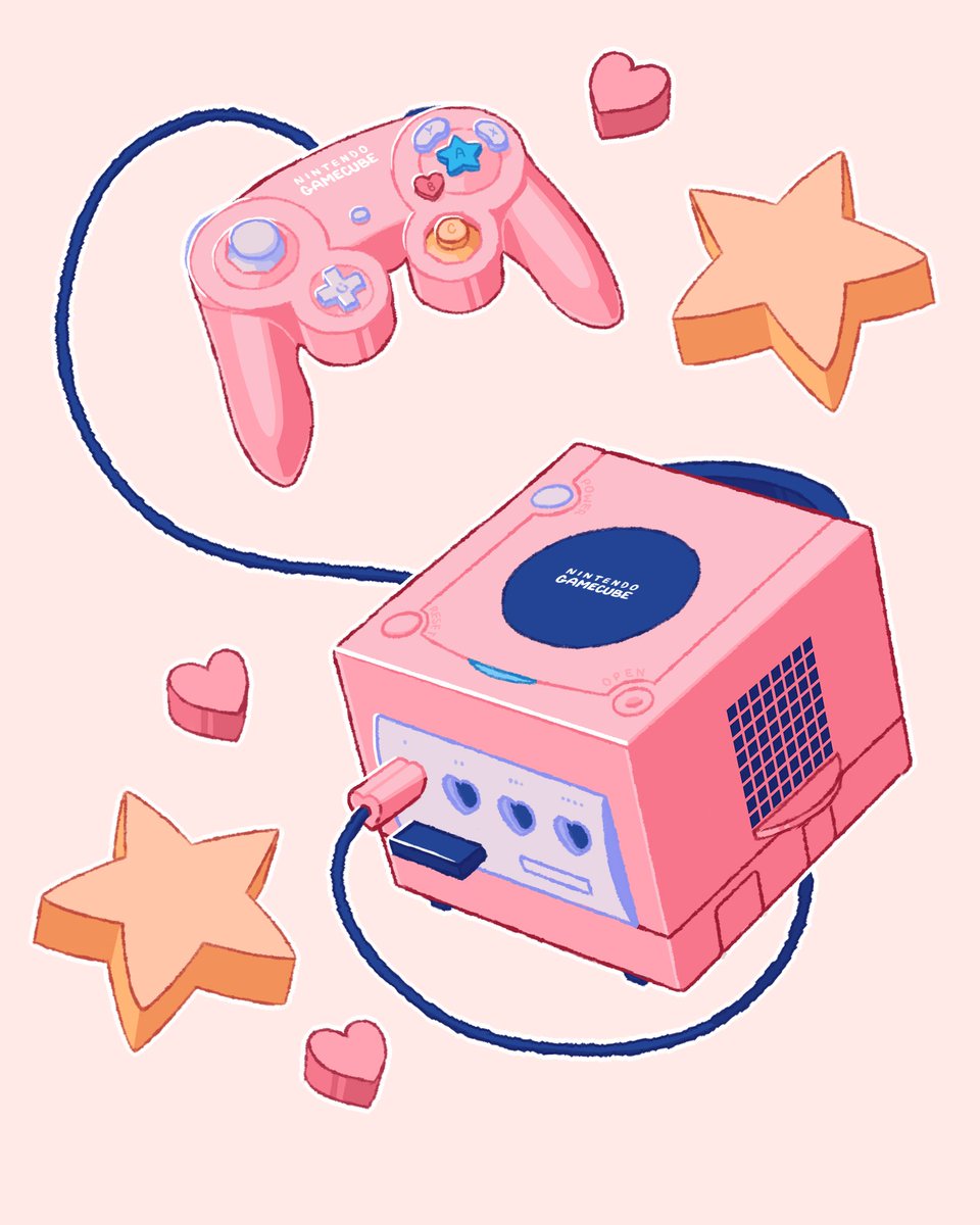 no humans game controller controller heart pink background game console simple background  illustration images