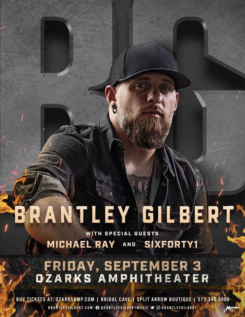 👨‍🎤 NEW SHOW ANNOUNCEMENT ➡️ @Michaelraymusic is hitting the road again w/@brantleygilbert . They will be joined by @SixForty1 on September 3rd & are playing the Ozarks Amphitheater in Camdenton, MO. Tickets are on sale now to #BGNation & general public this Friday at 10 am local.