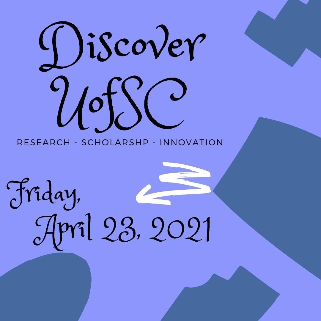Discover UofSC is just about a week away - who's excited? It goes without saying that we are so eager to see your posters and hear your presentations. We are counting down the days! (10) 😍

sc.edu/our - our@sc.edu - (803) 777-1141