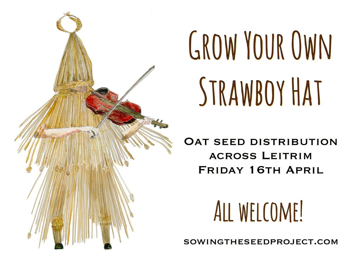 Edwina Guckian (@edwinaguckian) on Twitter photo We’re distributing the oat seed this Friday and my dad tells me I have bought enough of it to plant the whole of Leitrim! 😅 Help me spread the word and the seed! Give it a share 👍
This is an open call to all individuals/community groups in Leitrim to get involved.
<a href="/creativeirl/">Creative Ireland</a> We’re distributing the oat seed this Friday and my dad tells me I have bought enough of it to plant the whole of Leitrim! 😅 Help me spread the word and the seed! Give it a share 👍
This is an open call to all individuals/community groups in Leitrim to get involved.
<a href="/creativeirl/">Creative Ireland</a>