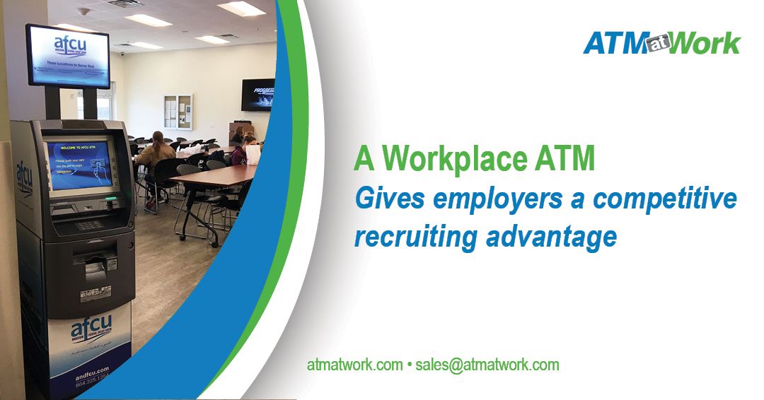 ATMatWork's tweet image. The pandemic has changed our approach to work. Get a competitive recruiting edge by offering a new, inexpensive benefit that will save staff more of their paycheck - surcharge-free #ATM in the breakroom. Email sales@atmatwork.com 
#employeebenefits #atmatwork  #workplaceatm