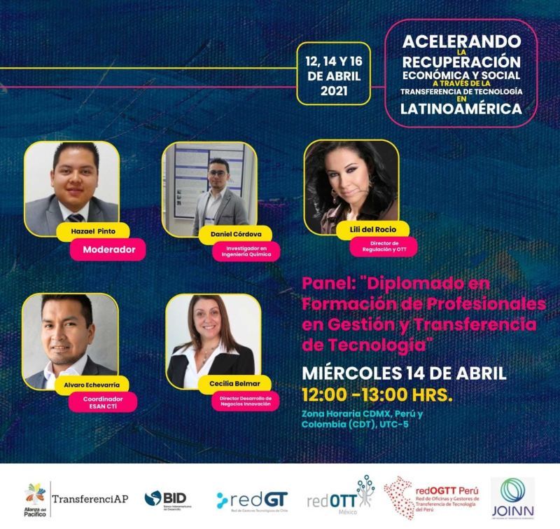 A_delPacifico's tweet photo. 🤩 Este 14 de abril inscríbete y participa de las actividades programadas en el marco del encuentro anual de la Red de #TransferenciAP: "Acelerando la Recuperación Económica y Social a través de la Transferencia de Tecnología en Latinoamérica”.
👉 https://t.co/RYvcKA2Bzi https://t.co/9TcnzpfxUA
