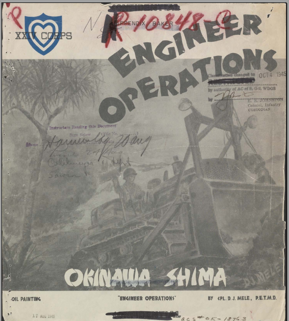 That pontoon vs YOGL barge 'confusion' looks intentional.The YOGL plus pipeline photo in the last tweet & air field pipelines photos in this tweet came from:Engineer Operations, Okinawa Shima.HQ XXIV Corps, Office of the EngineerAugust 01, 1945 21/ http://cgsc.cdmhost.com/cdm/singleitem/collection/p4013coll8/id/4636/rec/10