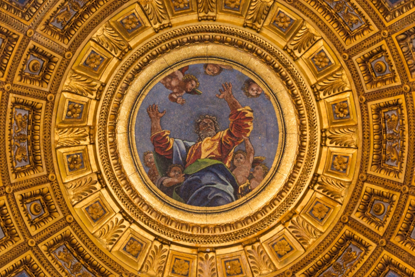 GalisteoMj's tweet photo. Dibujos preparatorios de Rafael Sanzio vs. Resultado final de la cúpula de la Capilla Chigi en Santa María del Popolo, Roma. https://t.co/NICkSvh8oE