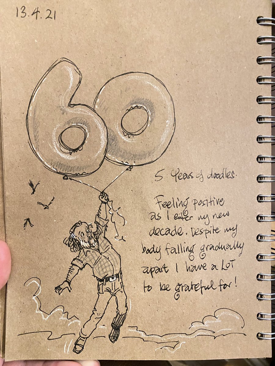 GaryScribbler's tweet image. 5 years of #doodleaday. 3.5 years of #widowerlife. Documenting the journey has been enlightening and cathartic. Thank you everyone for your support and love thus far. The journey continues, ever changing, with its highs and lows. I hope you continue to accompany me. #FindingJoy