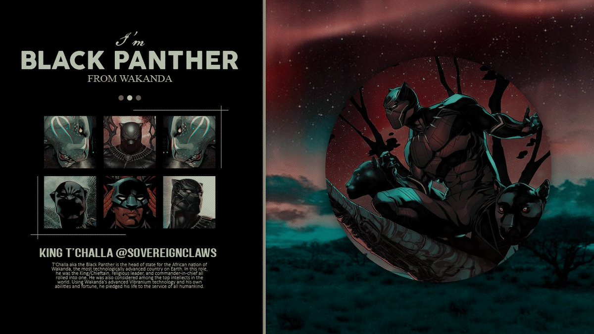 ᅠ
ᅠᅠ⠀
⠀⠀⠀  𝘵𝘩𝘦 𝐛𝐥𝐚𝐜𝐤 panther will 𝐝𝐞𝐟𝐞𝐧𝐝
⠀⠀⠀  𝗍𝗁𝖾  𝙾̲𝙿̲𝙿̲𝚁̲𝙴̲𝚂̲𝙴̲𝙳̲  ; is  my 𝖔𝖇𝖑𝖎𝖌𝖆𝖙𝖎𝖔𝖓 
⠀⠀⠀  ›  ʀᴜʟᴇʀ ᴏғ 𝚠̲𝚊̲𝚔̲𝚊̲𝚗̲𝚍̲𝚊̲   
⠀⠀⠀  ›⠀𝘢 𝘸𝘢𝘳𝘳𝘪𝘰𝘳 𝘤𝘢𝘯 𝘸𝘪𝘯 𝘢𝘭𝘭 ━━  · ·⠀ ❪ 𝐁𝐀𝐓𝐓𝐋𝐄𝐒 ❫