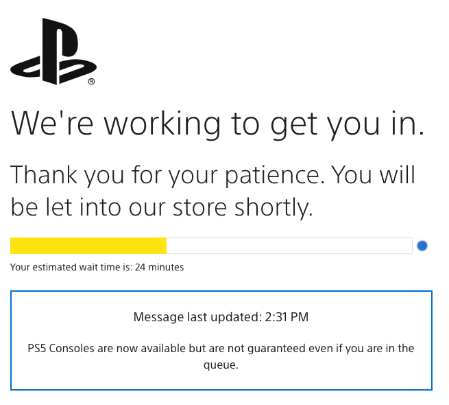 mattswider's tweet photo. Giveaway (small one to start) coming up after Sony Direct drop.

Note: PS5 Disc is out of stock for some, but here's a fact most people don't know: it WON'T be out of stock for EVERYONE. Like a bouncer cutting off the line at a certain spot, it's still open for a few people. https://t.co/n3qsNdtNcJ