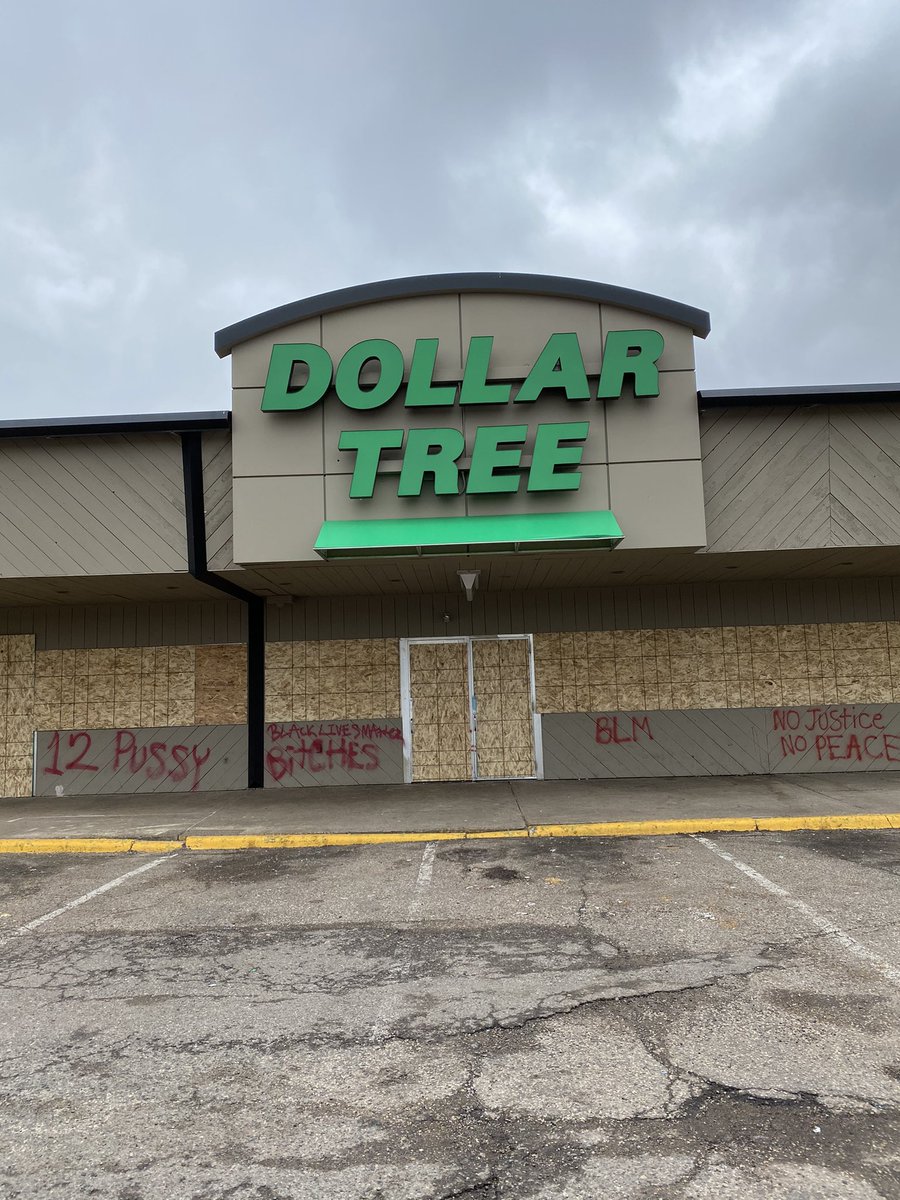 This is the Dollar Tree I recorded looters in last night