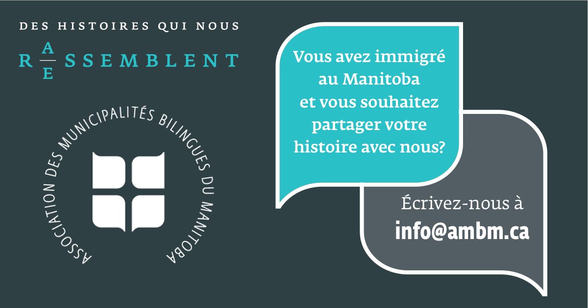 GroupeAMBM's tweet photo. Vous aussi, racontez-nous votre histoire d'immigration : info@ambm.ca
https://t.co/BO8Fp2EZW5
#immigration #immigrationçacompte #MBilingue #Bilingue #MBpoli #MuniMBilingue https://t.co/7I2whZQS4U