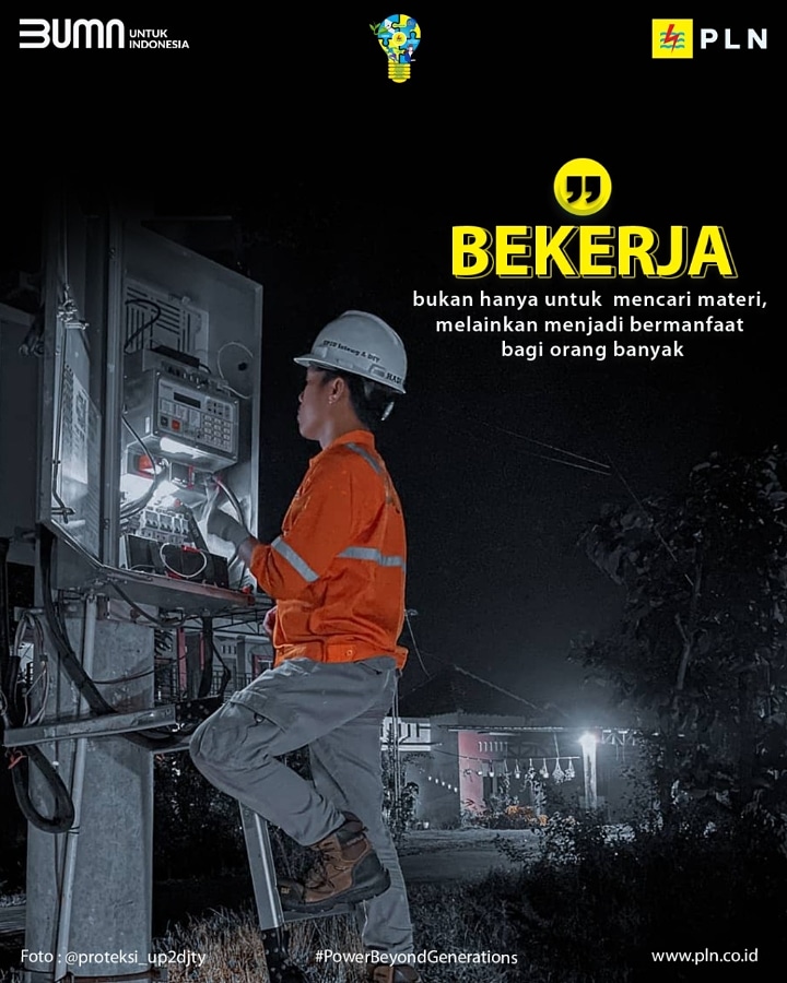 _pln_id's tweet image. &quot;Sebaik-baik manusia adalah yang paling bermanfaat bagi manusia”. Kalimat tersebut sudah selayaknya ditanamkan dalam diri di setiap kegiatan yang kita lakukan
.
#PowerBeyondGenerations
#ListrikUntukRakyat
#ListrikUntukSemua