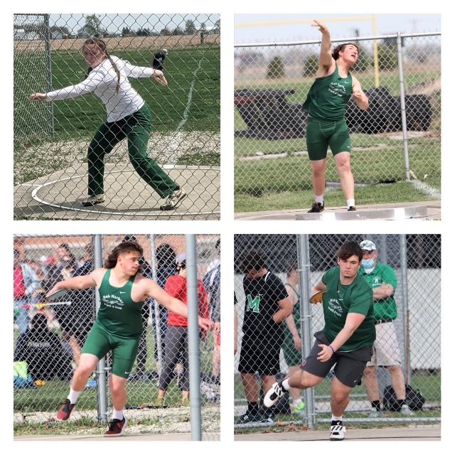 Congratulations Madison (1st discus, PR 110-10) Egan (1st shot put, PR 42-9.5) and Blake (1st discus). Getting better every day! Photo credit: Laura Bolander