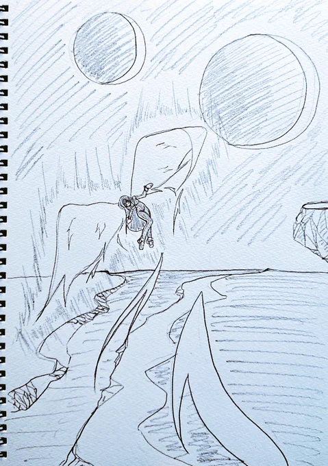 今日のお昼のお絵描き 