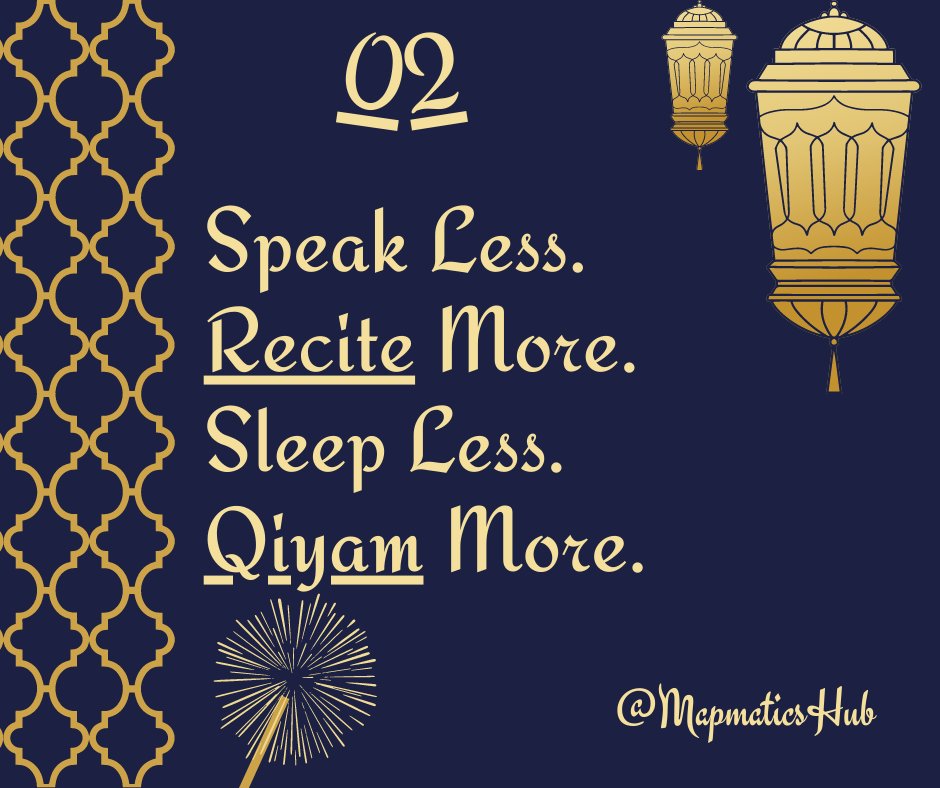 MapmaticsHub's tweet photo. Speak Less.
Recite More...
#RamadanKareem https://t.co/qoJMlhWggO