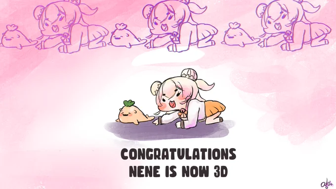 #ねねアルバム #桃鈴ねね3D So Excited for Nene's 3D Debut. Couldn't help but make art ASAP 