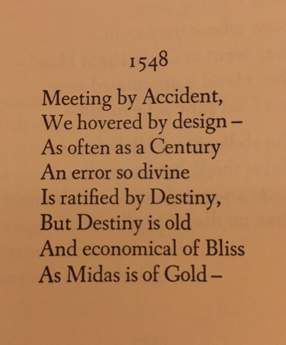 “Meeting by accident” by Emily Dickinson 13/30 fave poem a day for  #NationalPoetryMonth