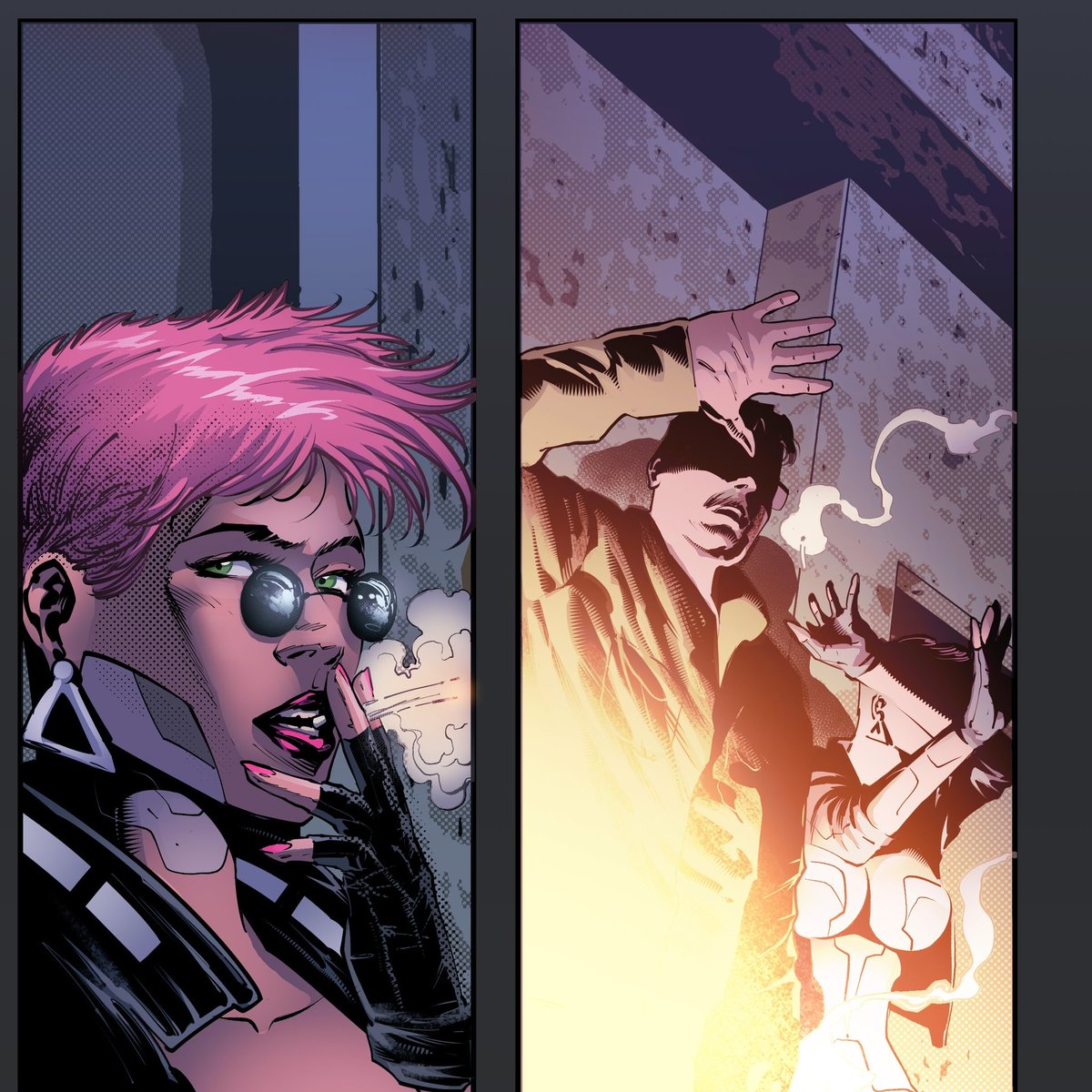 mmartinsart's tweet photo. Dixie Rose page. A pause to smoke a cigarette.
Colors by me @mmartinsart
Art by @ricardojaime
Created by @dubois_fowler
.
Support the campaign.
Go check it out: https://t.co/yhzq5iZTBT
.
#indiecomics #comics #technoir #dixierose #comicbooks #dibujos #art #mmartinsart #indiegogo https://t.co/txCBzQwMiD