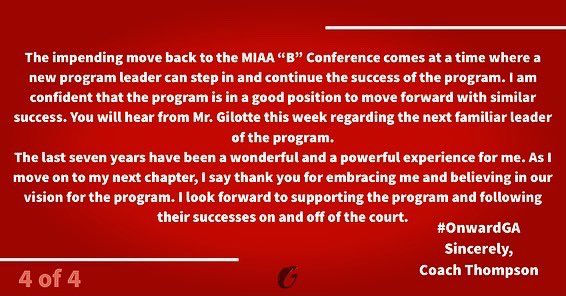 A message from Coach Thompson #OnwardGA