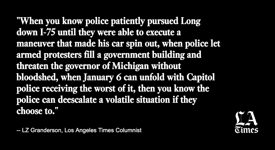 latimes's tweet photo. “We are told Wright’s death was an accident. … Sandra Bland switched lanes without a signal.

“Regardless of the rationale given, it just never seems to pass the smell test. How could it?” @LZGranderson writes.

https://t.co/p7z5e8hOP0 https://t.co/gnLV4MWUU1