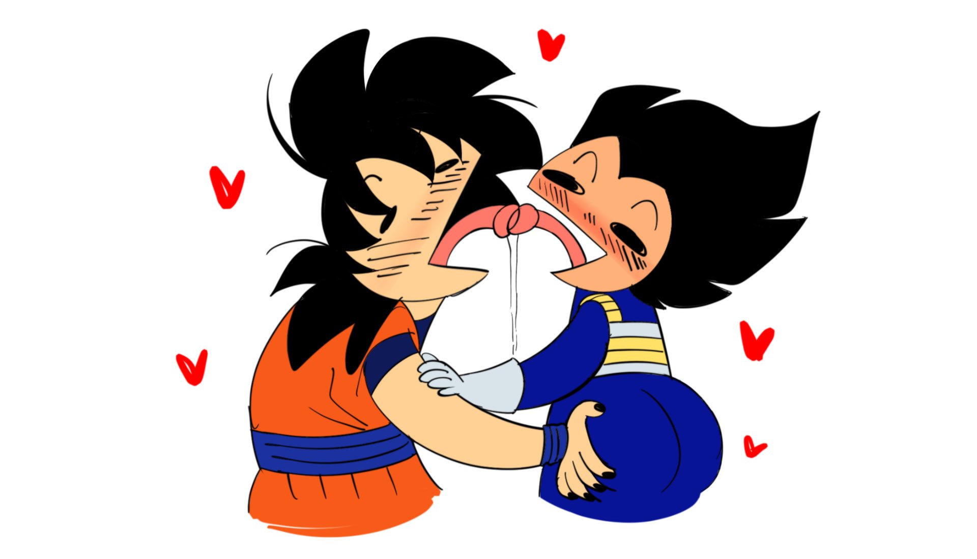 ☃️❄️Jah❄️☃️ drawing/dying ig on X: "Goku Vegeta hot gay kiss xoxox  https://t.co/3a5D3dud1i" / X