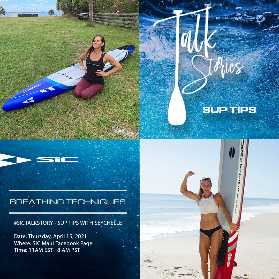 sic_maui's tweet photo. Global Athlete @seychellesup hosts SUP Tips on #sictalkstory talking about "Breathing Techniques". Join us on Thursday, April 15th at 11am EST / 8am PST on SIC Maui Facebook Page 🧘♀️
#sicmaui #sictalkstory #seychellesup #suptips #sicsuplife #breathingtechniques #sicsupathlete https://t.co/KdJBqH1uPi