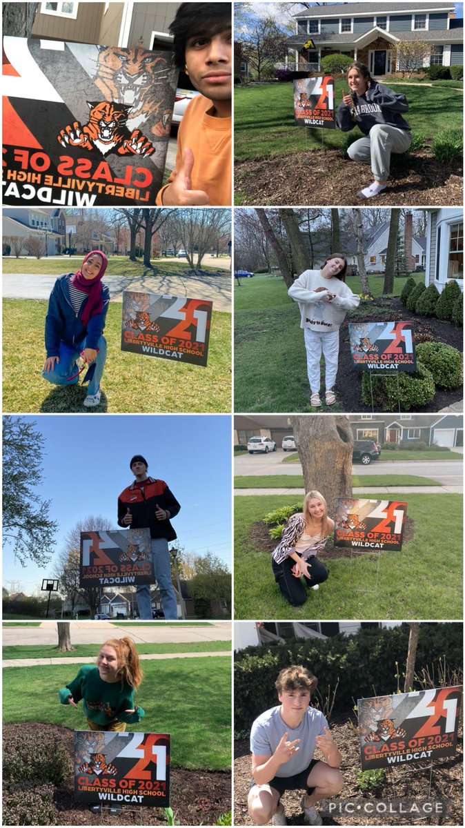 thank you @LHS128Principal and <a href="/JenniferUliks/">LHS Student Activities</a> for our epic senior signs! we’re all so grateful for you both! go cats!😁