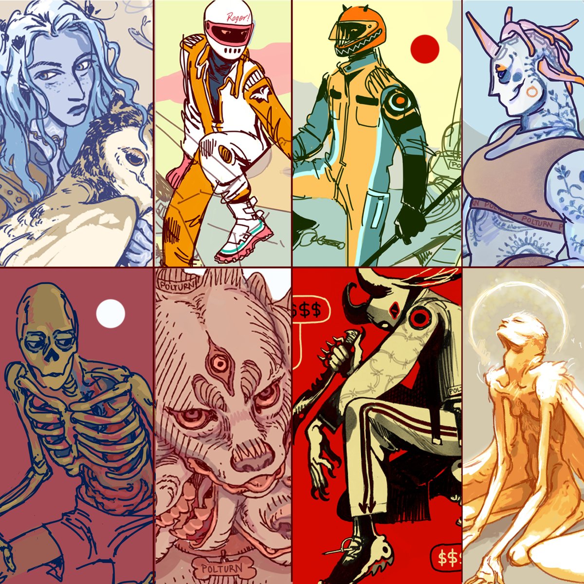 polturn's tweet image. Hello Im Dell and Im interested in folk tales, grey areas, and sympathetic monsters. #PortfolioDay
I do illustrations and character design. (and I have lots of OCs...)
• instagram.com/polturn/
• polturn.tumblr.com
• polturn.carrd.co