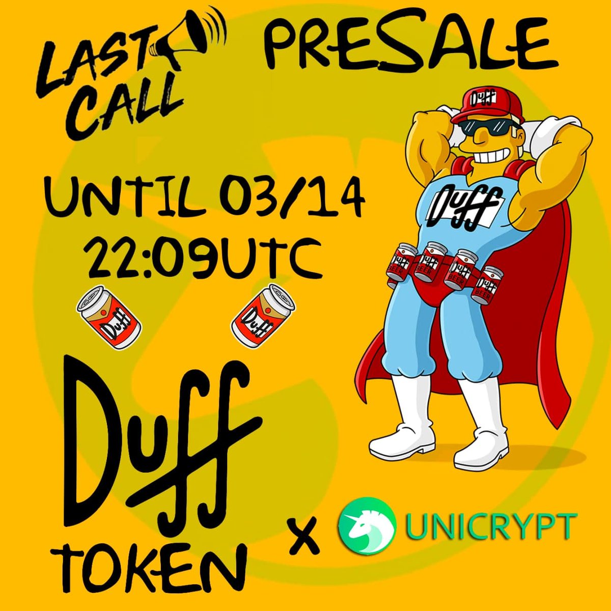 dufftoken's tweet photo. Unicrypt: 🍺🍺🍺🍺
 https://t.co/DMYkzqiRMJ

Last hours🍺🍻🍺🍻

Almost 40 BNBs right now. 

Softcap done: 20 BNBs 🍺🎊

Hardcap: 60BNBs 🍺 

#BNB #Binance #BinanceSmartChain #DeFi #Duff https://t.co/myGlXSif0v