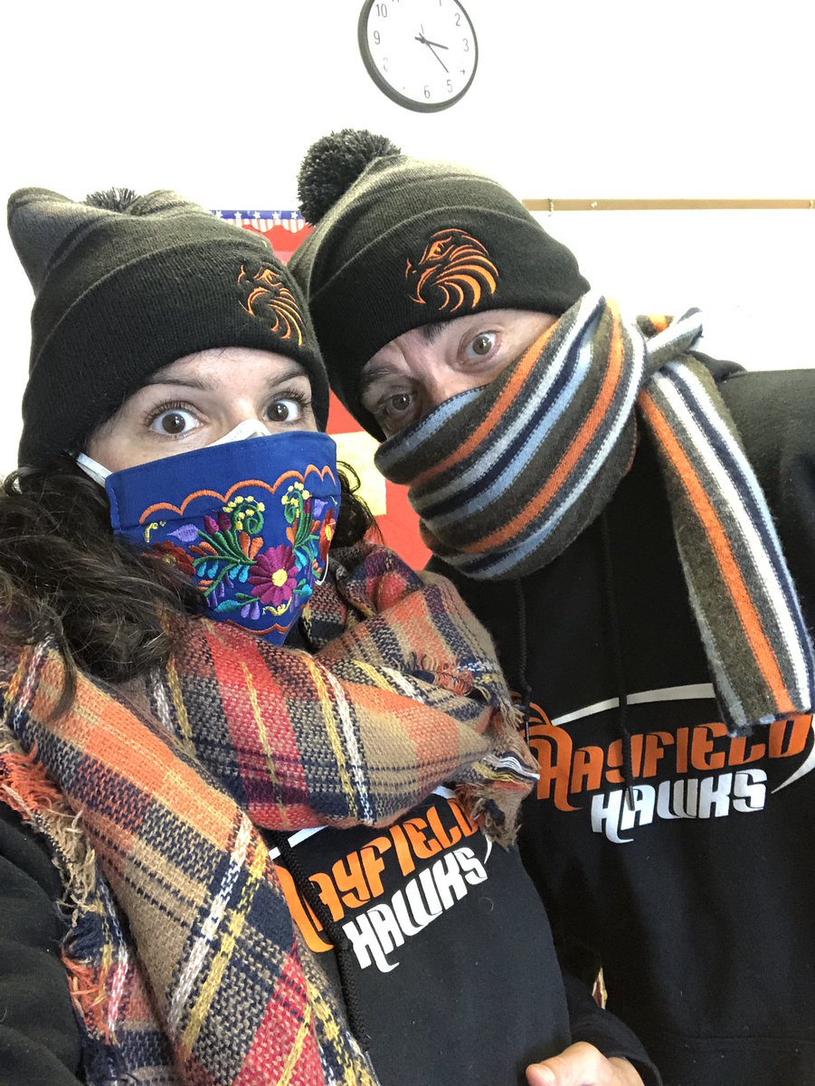 srabusch's tweet photo. Doubling up on spirit days this week...Arctic Twins! #springspiritfaculty @HayfieldSGA https://t.co/xh5HHI0kwy