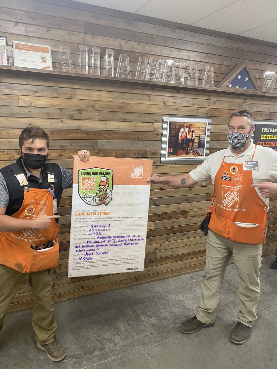 Congratulations <a href="/AnthonyBigoni/">HDBigoni</a> for driving the #1 garden department MTD!! Your #4738family appreciates all that you do during hiring season!