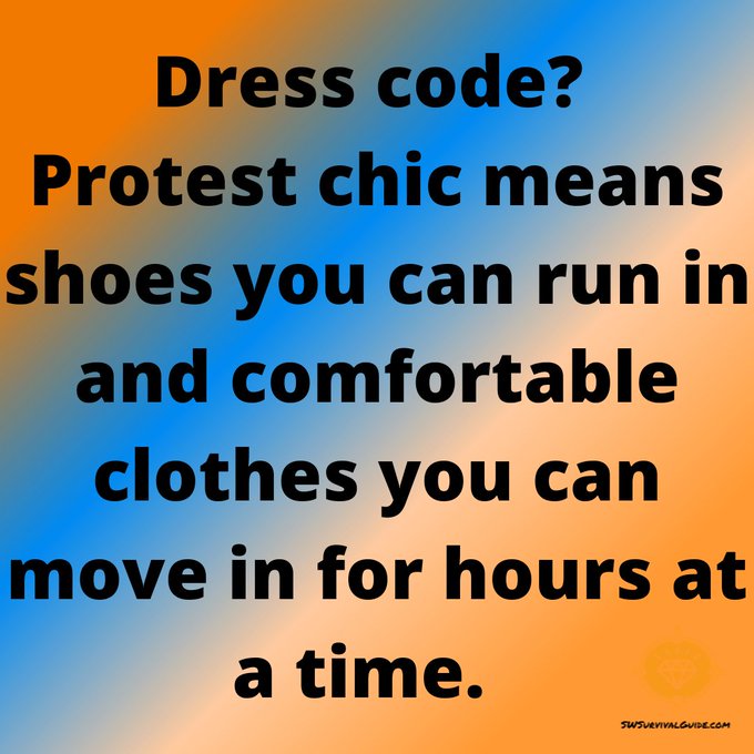 PROTEST SAFETY TIPS Protest selfies aren't really a thing... and if you're dressing for the occasion<a href="/tag/separatelivingspaces"class="tags"><span>#separatelivingspaces</span></a><a href="/tag/gimmeataxbreak"class="tags"><span>#gimmeataxbreak</span></a>