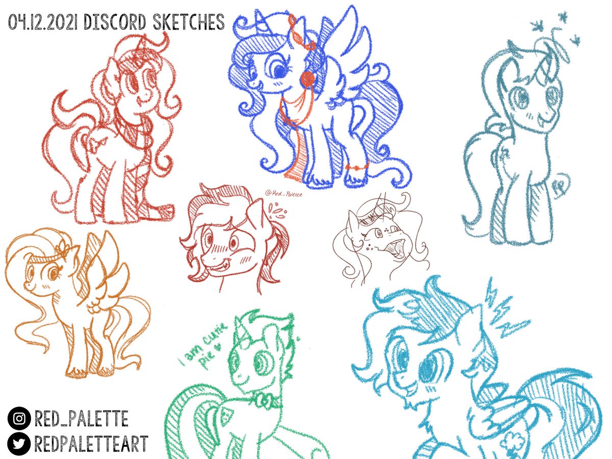 Discord sketches from last night #mlp #mylittlepony #redpaletteart