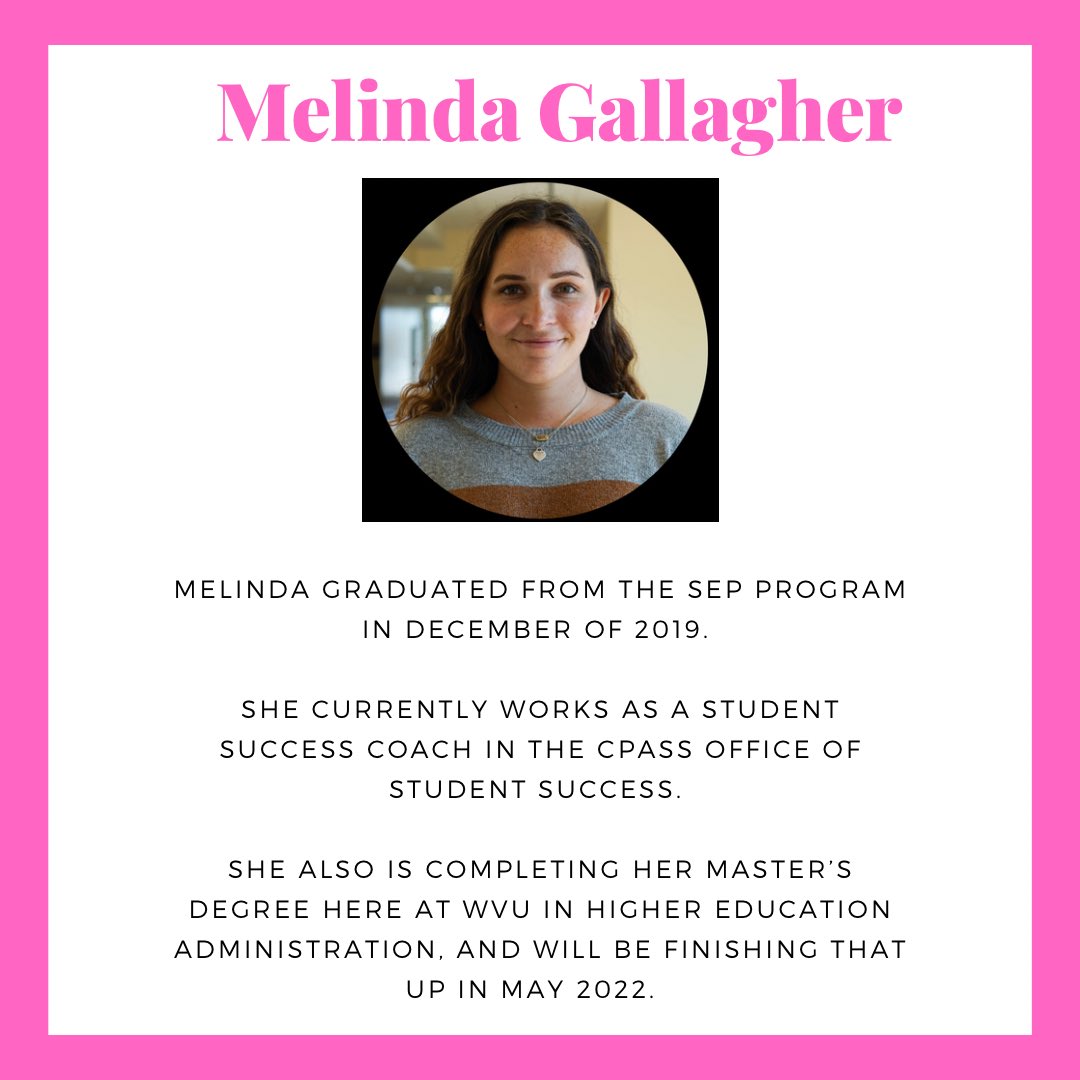 Melinda might be a familiar face to some attending the panel tomorrow with her work in CPASS! Excited for her to join us! <a href="/WVUCPASS/">WVU CPASS</a>