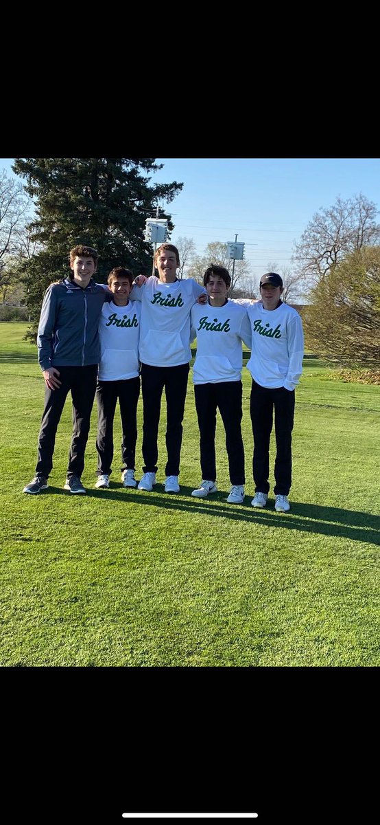 GolfHackett's tweet image. The Irish shot a team score of 261 at Stonehedge North with only 3 available players. The Irish were led by Tommy Keyte and his second place scoring 77 and Ben Bridenstine with his fifth place scoring 81. Grayson Walters is still at the scores table adding up his total.#PYL #IAGF