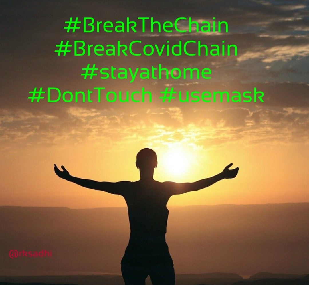 rksadhi's tweet photo. Together we can kill #covid19 👉

I request everyone to write at #whatsapp #facebook #twitter &amp; #Instagram, no other message 🙏 only below text for 1 month🙏 lets kill invisible enemy 🙏 make everyone aware 🙏

#BreakTheChain
#BreakCovidChain
#stayathome
#DontTouch
#usemask https://t.co/837HTQxyuT