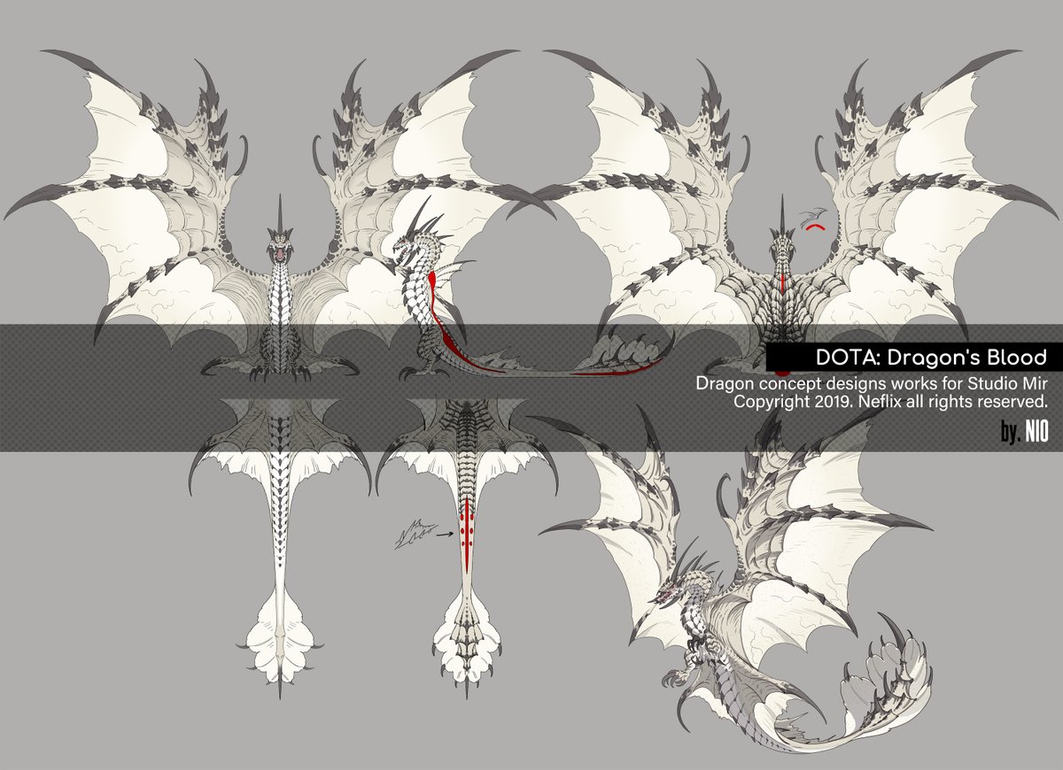 LRT) DOTA-용의 피 애니메이션에 나오는 
드래곤 컨셉아트 및 제작시트를 외주 작업 했었습니다. 
즐거웠어요🥰
넷플릭스가 공개를 허락한 이미지 일부를 올립니다.
I designed the concept of some dragons in Netflix-DOTA animation.
it was so glad to work with Mir Studios!✨
#DOTADragonsBlood