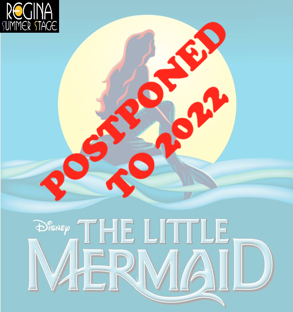 RegSummerStage's tweet photo. Due to COVID-19, Regina Summer Stage will not be able to present our production of The Little Mermaid during the summer of 2021.​
However, The Little Mermaid will be presented live, onstage, under the sea in Regina, in the summer of 2022, directed by Chip McDaniel! https://t.co/CSznkQa7jl