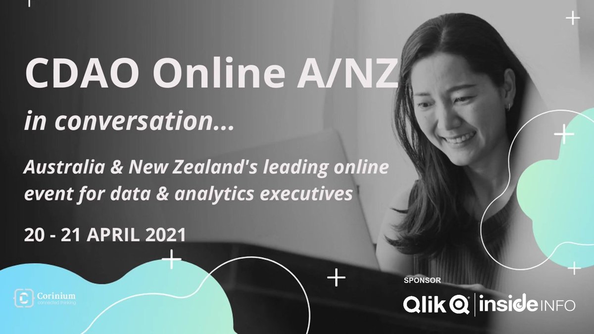 insideinfoaus's tweet photo. Glad to sponsor with @Qlik_APAC  this year's CDAO Online A/NZ event. Taking place 20-21 April 2021. Register your complimentary pass to join us! #CDAOANZ #Analytics  https://t.co/IcLJt014bD https://t.co/jWfn1x8qgi