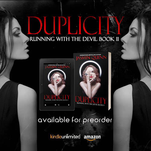 JQWritesRomance's tweet photo. She’s a spy with a personal agenda. He’s a criminal with an obsession. 

Duplicity is available on Amazon for preorder! 

Get your discounted copy before May 28th!  

https://t.co/sn4ezES7OF

#jasminquinn #romancebooks #darkromance #amazon https://t.co/5i96JQxtle