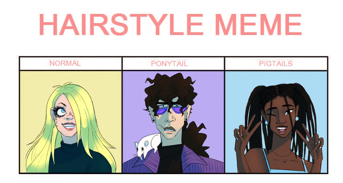 felt like doing a hairstyle meme with the girls ?‍♀️✨ 