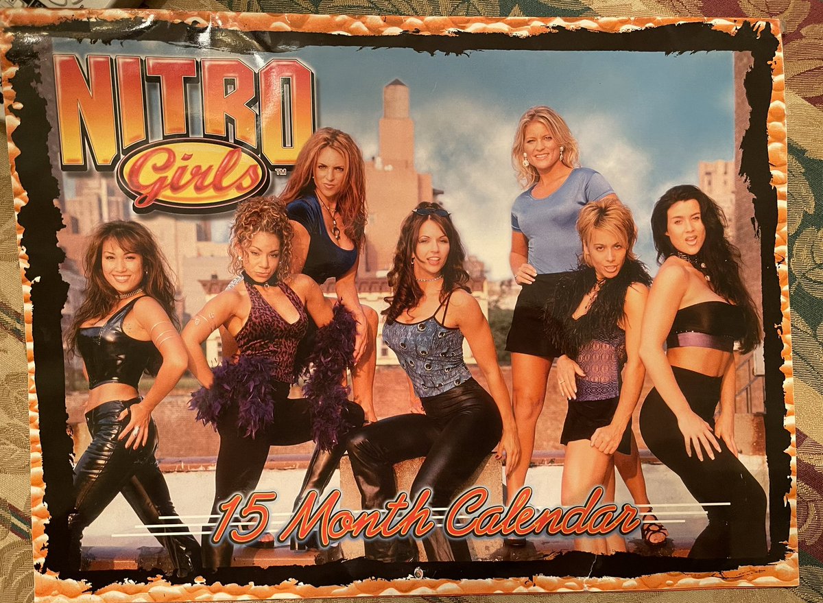 CaptainFun85's tweet image. Found my 1999 @WCWWorldwide Nitro Girls calendar. Good News! 1999 and 2021 share the same structure!